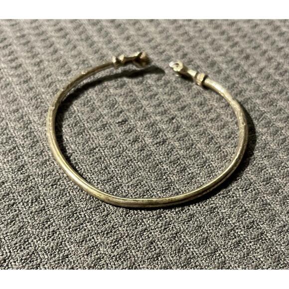 Vintage Sterling Silver 925 Crafted Clenched Fists Trinidad Cuff Bracelet! MZZ8 - Picture 4 of 5